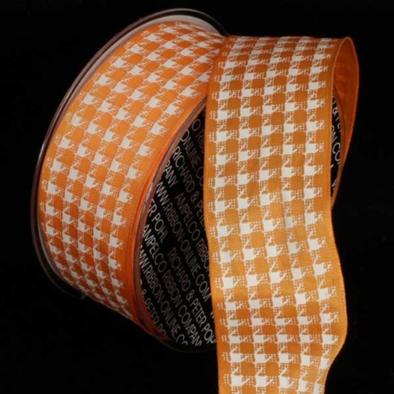 The Ribbon People Orange and White Wired Craft Ribbon 1.5" x 27 Yards